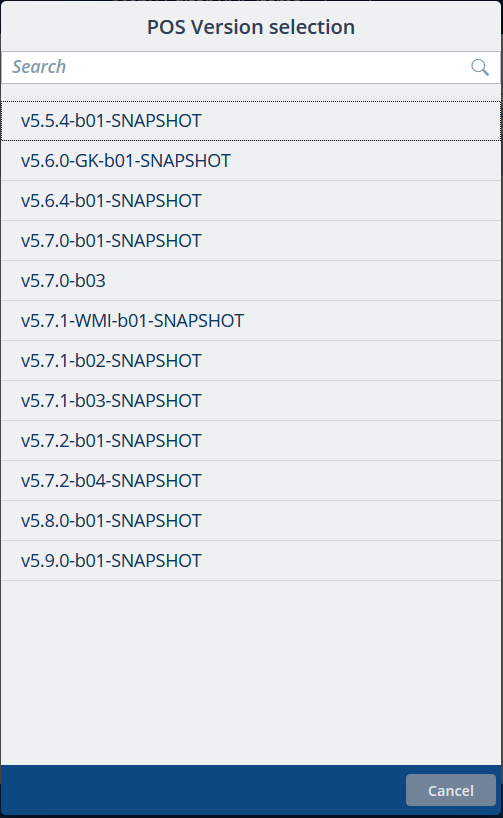 POS Version Selection