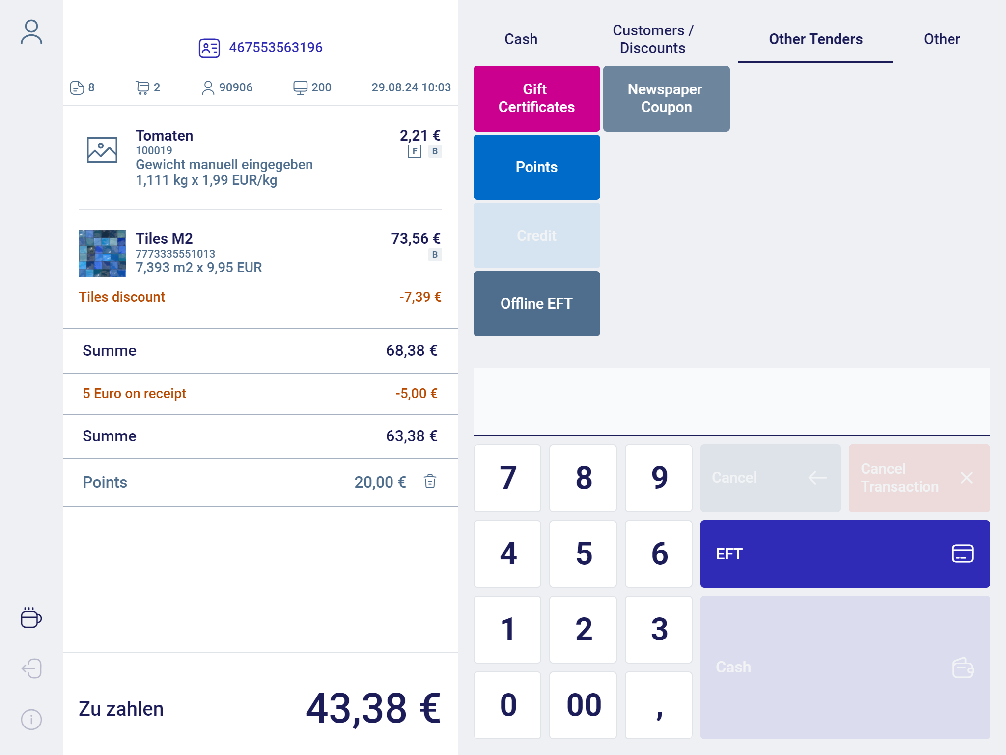 MPOS Size M - Points deducted
