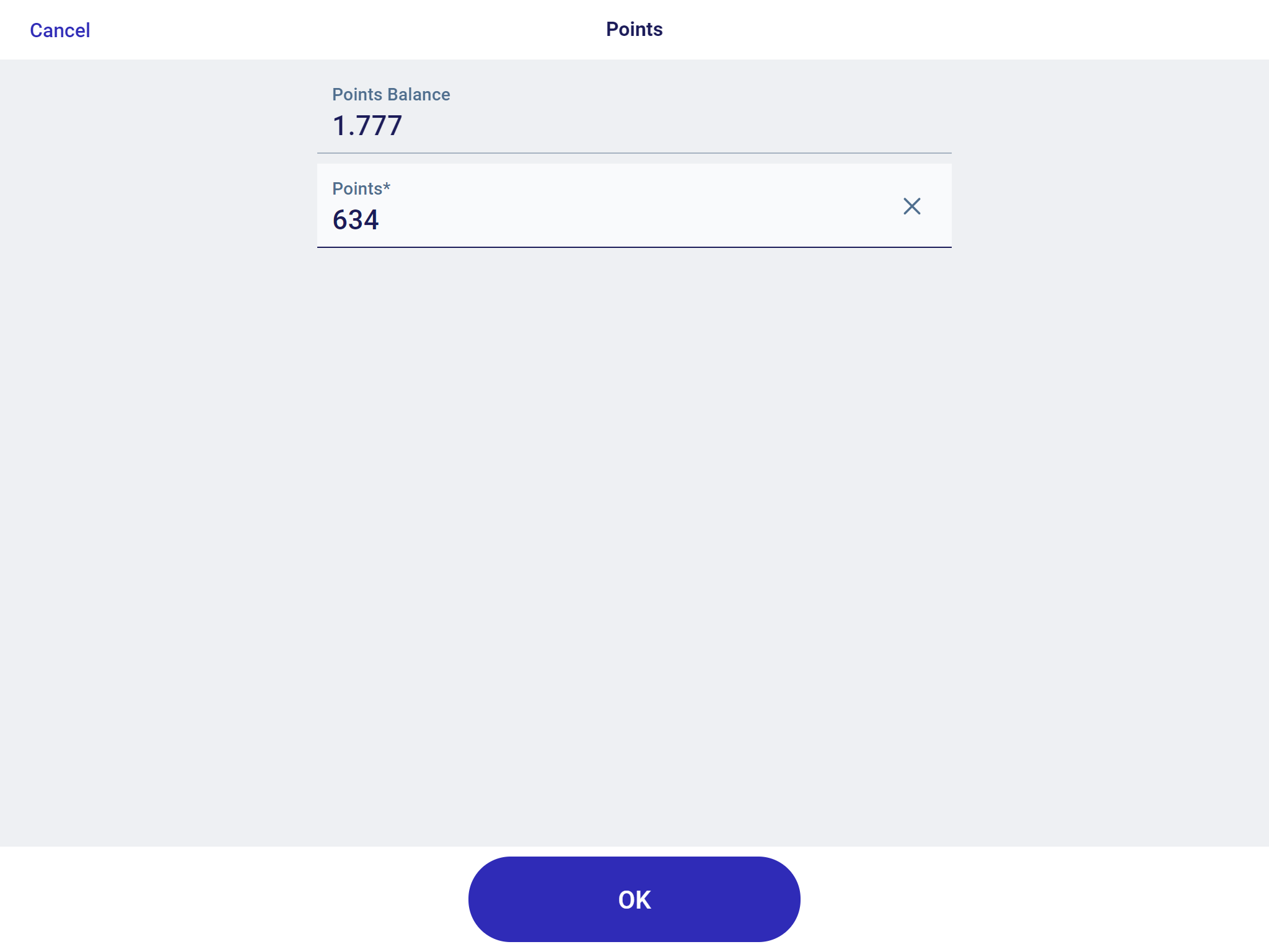 MPOS Size M - Points Balance