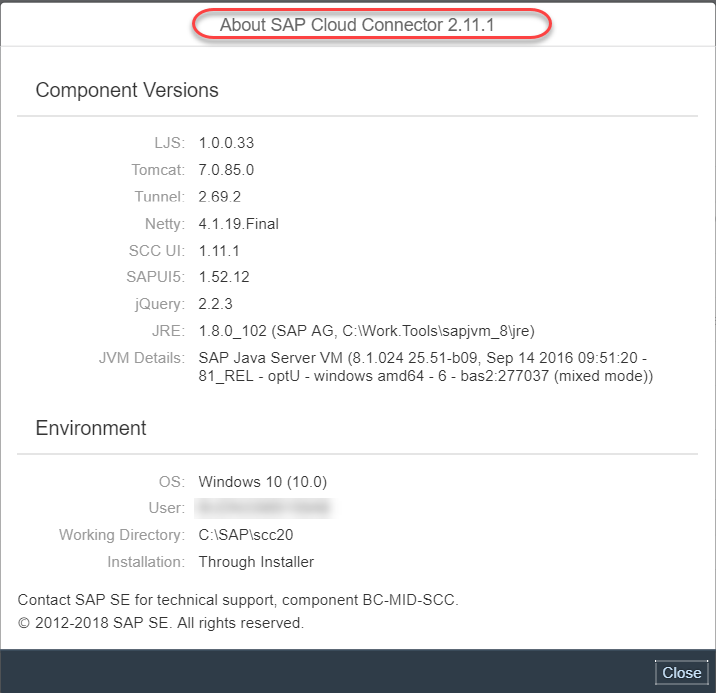 sap様確認用 How to check the version of SAP Cloud Connector | SAP Help Portal