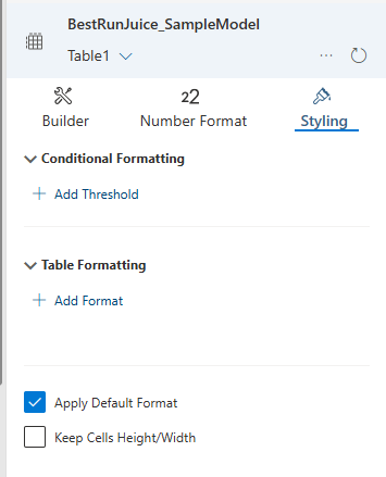 Styling & Formatting Example