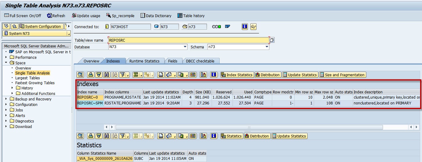 索引の問題 | SAP Help Portal