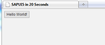 SAPUI5 Hello World