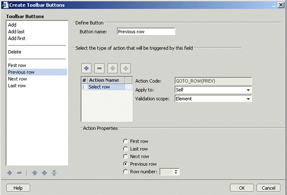 Creating Buttons and Actions
