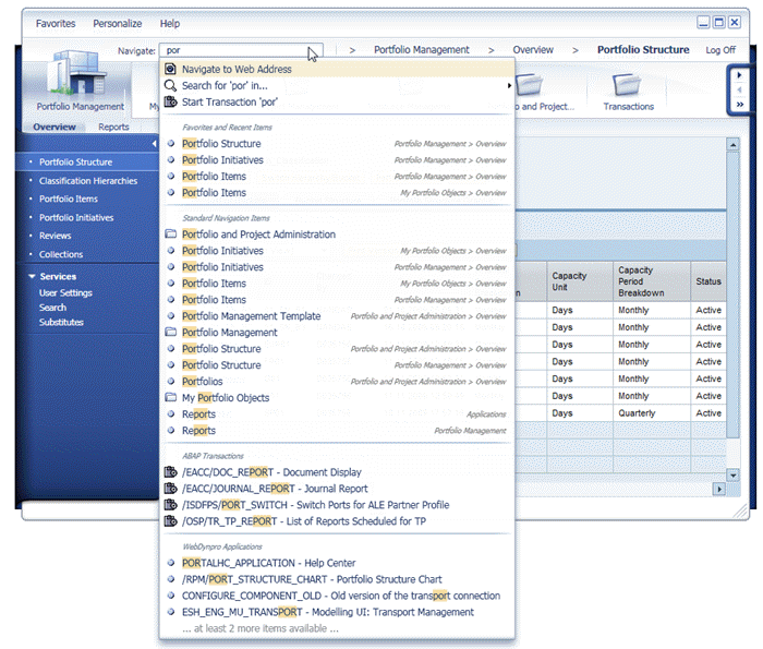 Quick launch example in PLM with query string por
