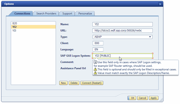 SAP GUI Logon System