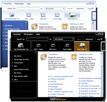 Example of the two themes