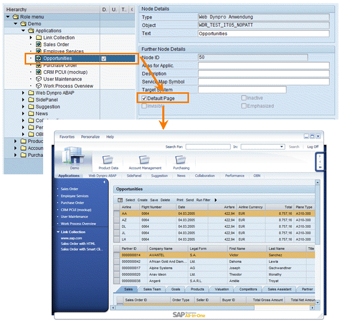 Default page example