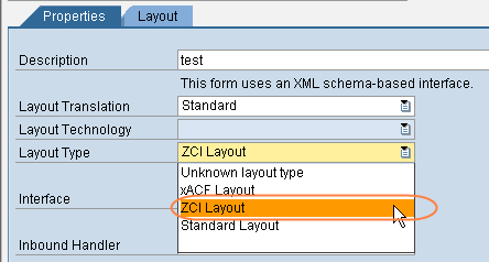 Layout Type ZCI Layout