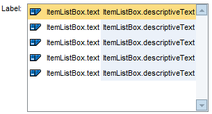 Beispiel für ItemListBox mit Label