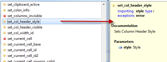 Example of a tooltip in the code completion results list