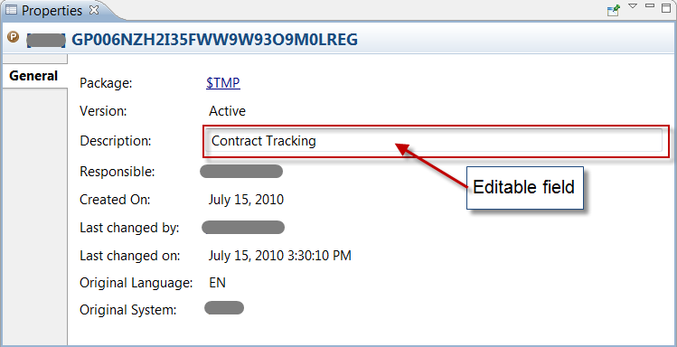 Displaying properties of an ABAP program