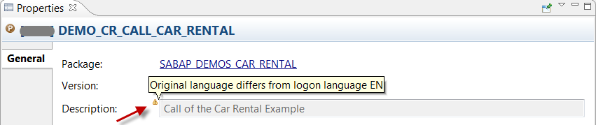 Description field non-editable when original language different from logon language