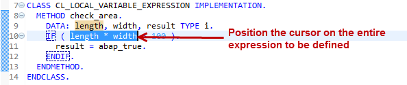 Extracting an expression into a local variable