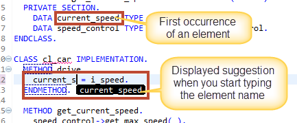 Display of a proposal for a certain non-keyword while typing