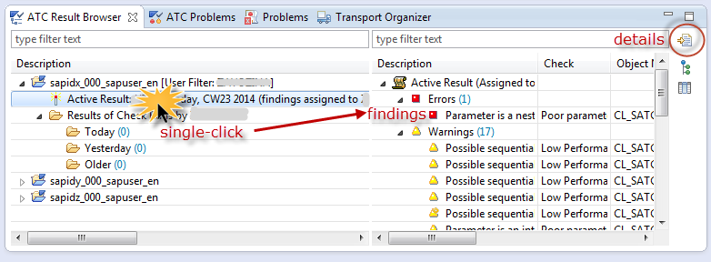 From ATC result to findings