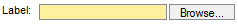 Example of FileUpload with Label