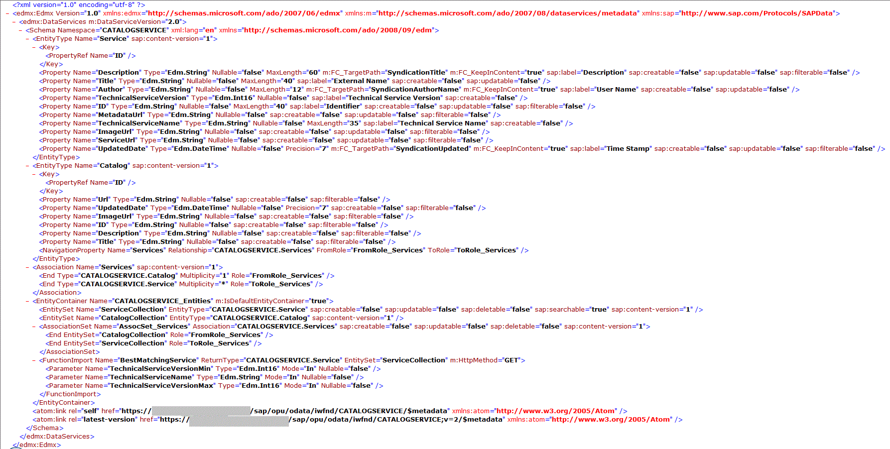 Example Service Metadata Document