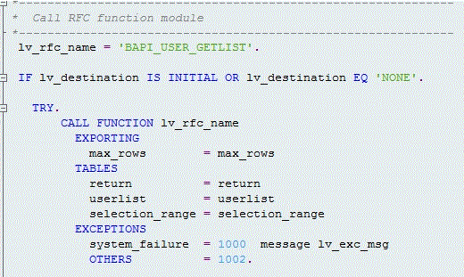 Connecting to an SAP system
