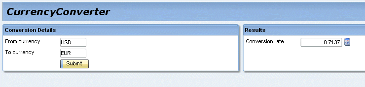 Currency
Conversion Application