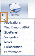 Example of quick navigation