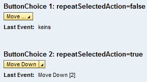 Visualisierung für repeatSelectedAction = true und repeatSelectedAction = false