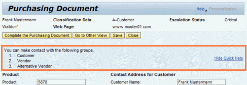 Example of Explanation in WDR_TEST_HELP