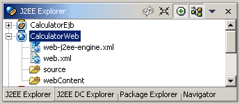 J2EE Explorer Web Module Project