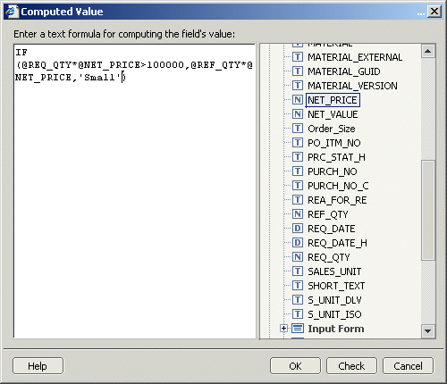 Defining a Dynamic Expression
