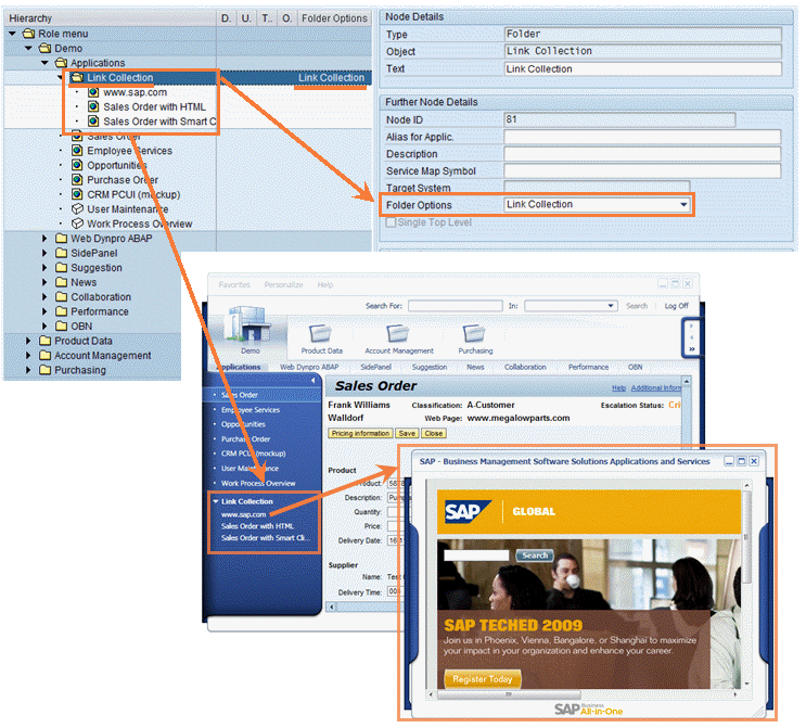 Link Collection example