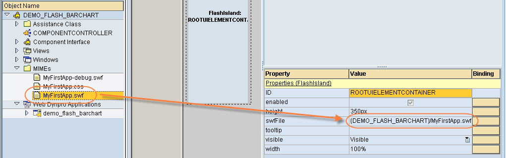 Beispiel für Property swfFile