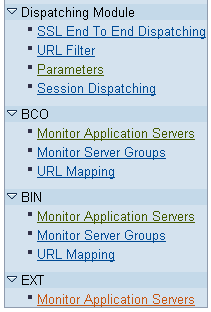 Area Menu for the Connected Systems