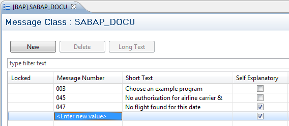 Example of a message class where you can add messages
