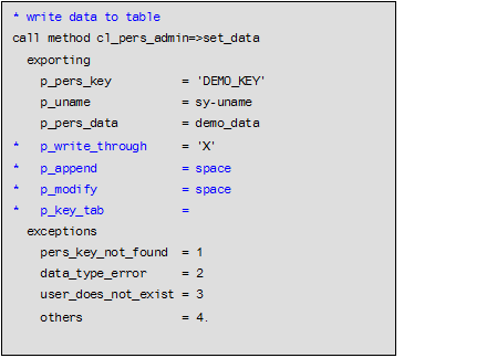 Example of Writing Data Directly to the Generic Storage Table